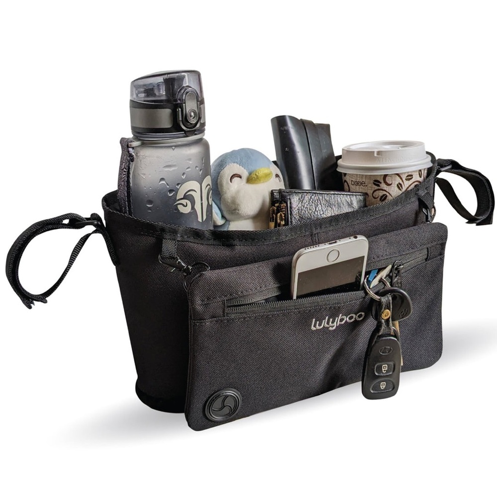 Lulyboo Stroller Organizer with Clip On Removable Wallet